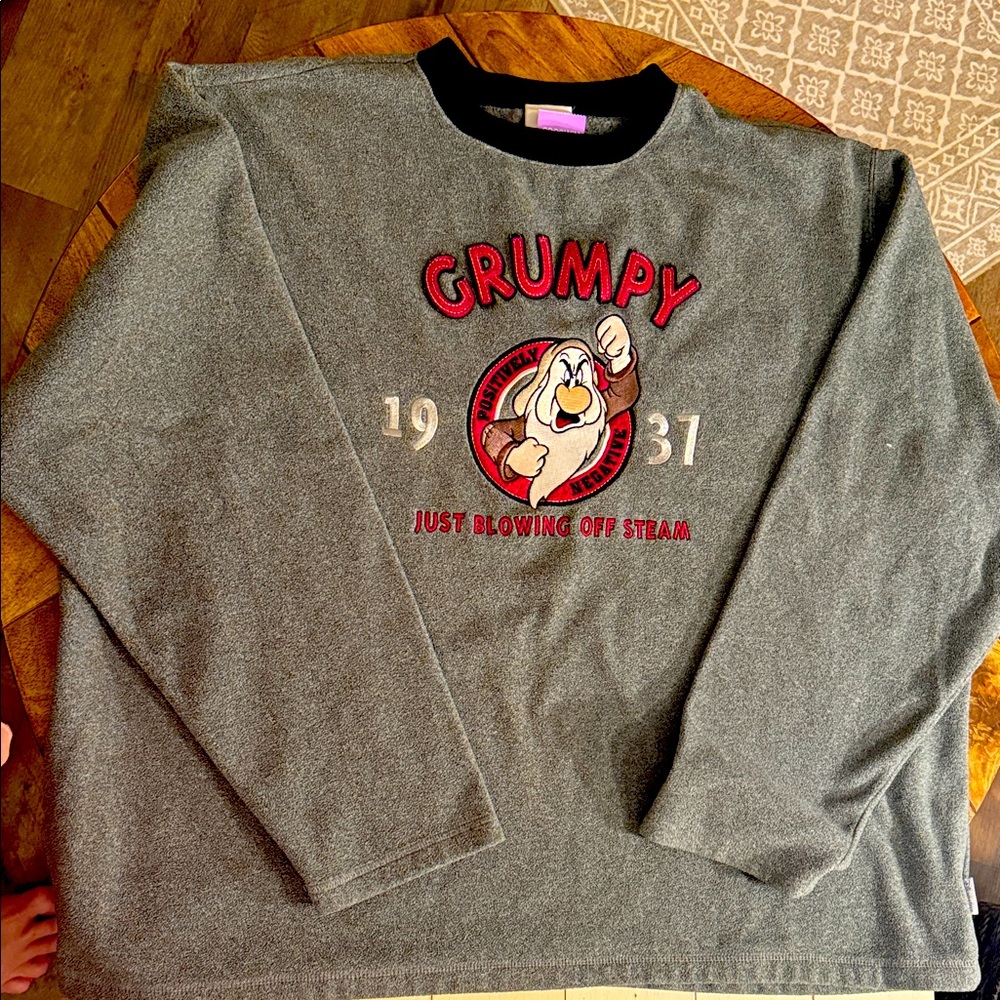 Disney Grumpy Long Sleeve Shirt - Gray and Red